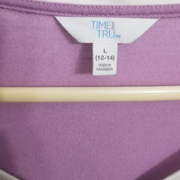 Lilac cardigan w built-in v-neck shirt - Picture 4 of 5